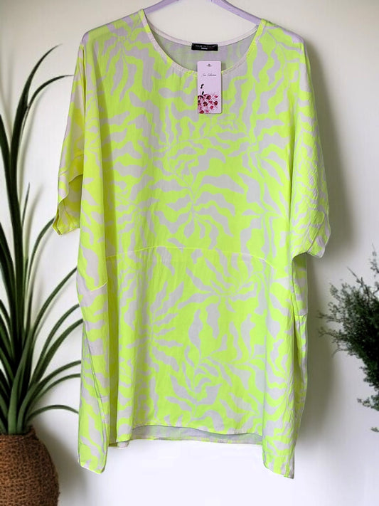 🐆✨ Leichtes Leo-Shirt mit Neon-Print | Onesize Gr. 50–54 | 4 knallige Farben ✨🐆