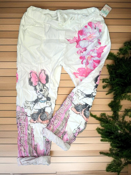 👖✨ Jogpant "Minnie" mit Strass & City-Flair | Onesize Gr. 48–52 | 3 Farbvarianten ✨🌸