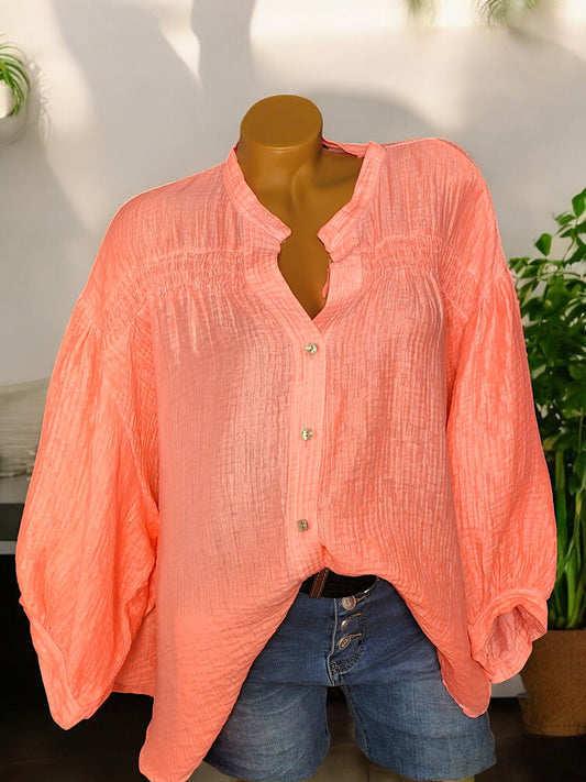 🌟 Stylische Oversize-Bluse in 5 angesagten Farben – Gr. 42 (Oversize) bis 48 – Onesize 🌟