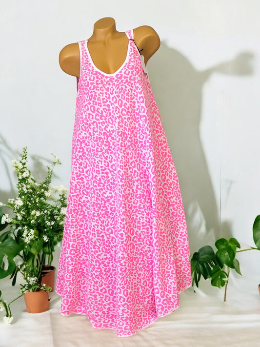 🛍️👗 NEU! Stylisches Leo-Kleid in A-Linie – 4 Farben – Gr. 42–46 👗🛍️