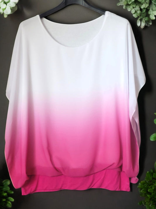 🌈 Ombré Flatter-Bluse – 10 Farben | Größe 42 – 48 ✨
