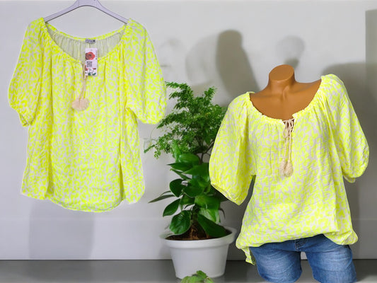 🌈 Leoparden-Musselin-Tunika aus 100 % Baumwolle – 7 Farben | Gr. 42–46/48 🐆✨