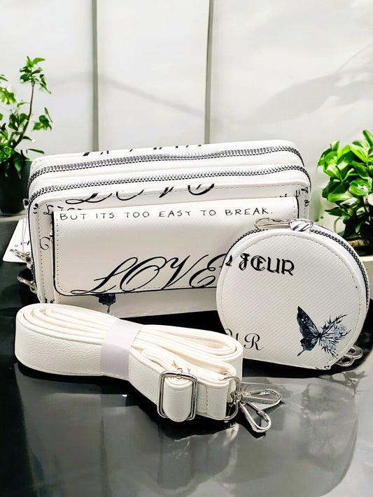 📱🦋 Crossbody-Wallet „Butterfly Love“ – 3 Farben | 21 × 11 × 7 cm ✨
