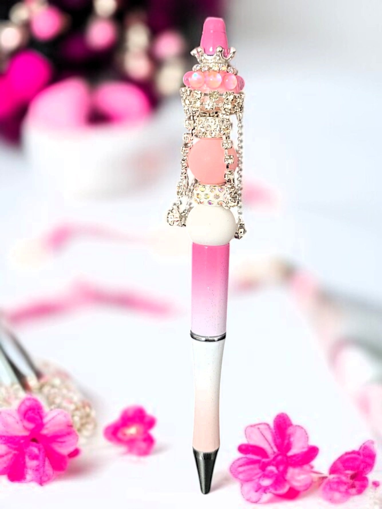 👑🖊️ Luxe‑Crown Kugelschreiber – 4 Varianten – handgefertigtes UNIKAT ✨💎