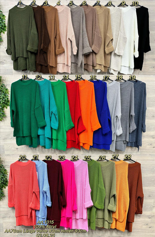 ✨ Vorbestellung Oversize-Pullover – Gr. 38–48 – 28 Farben 🧶🌈