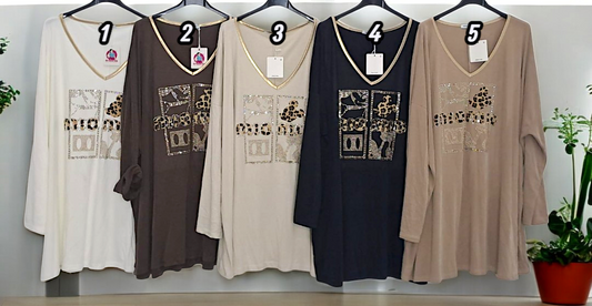 ✨🐆 5‑FARBEN LANGARM‑SHIRT “SAFARI PATCH” 🐾✨ – GR. 46‑52 – VORBESTELLUNG 🚚