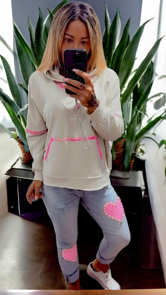 Stylische Sexy Woman Jeans mit Herz in 2 Größen