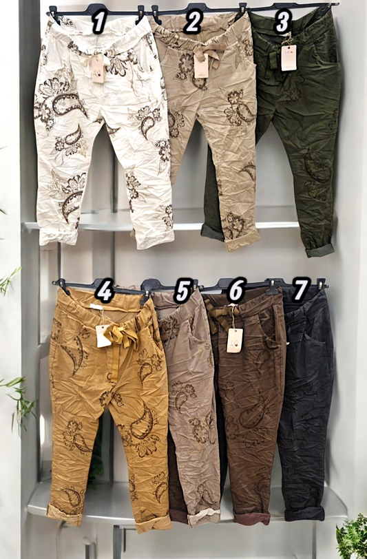 ✨ Vorbestellung: Jogpant „Paisley Crinkle“ (Gr. 36 – 42, 7 Farben) 👖🎨🌈