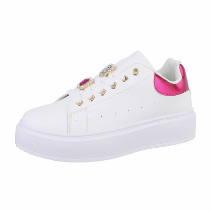 Damen Freizeit Sneaker white/fuchsia in versch. Größen