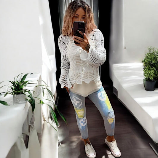 Sexy Woman Jeans - Trendige Damenjeans mit stylischem Print ✨👖💛
