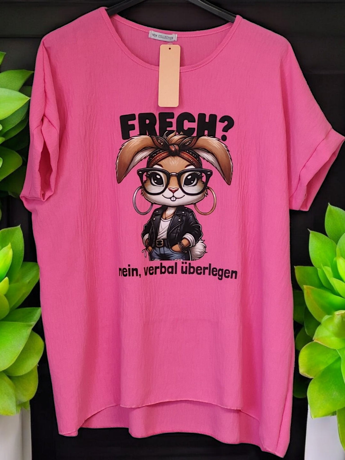 🐰✨ Blusen-Shirt „Frech? – nein, verbal überlegen“ | Gr. 42-46 | 7 Farben ✨🐰