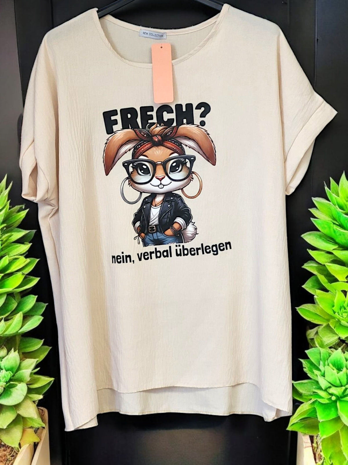 🐰✨ Blusen-Shirt „Frech? – nein, verbal überlegen“ | Gr. 42-46 | 7 Farben ✨🐰
