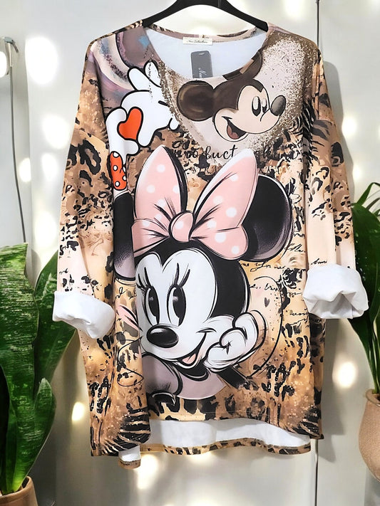 💖 Langarm-Shirt mit Disney Print – Größe 48–54 | 2 Varianten 💖