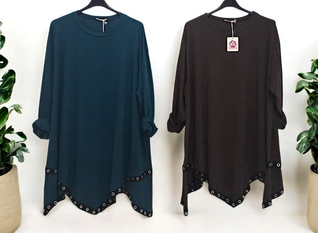 👗 Loch-Tunika • Gr. 48–54 • 6 Farben zur Auswahl 👗