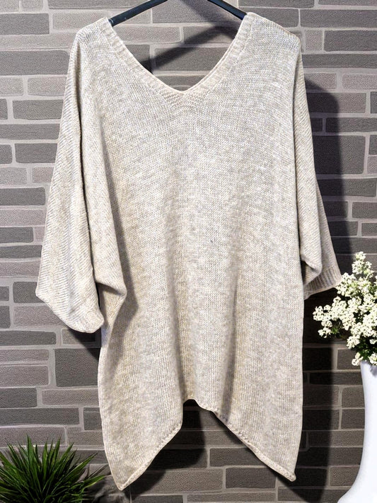 Pullover mit Zipfelsaum – Gr. 42–48 – in 2 soften Farben 🧶✨