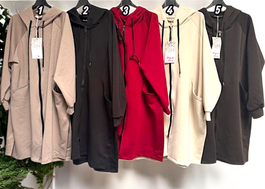 🧥✨ Vorbestellung: Sweatjacke mit Kapuze – 5 Farben 🌈 | Gr. 42–48