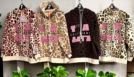 ✨ Vorbestellung: Hoodie "California" 🐆 – Gr. 42-46 – 4 Farben zur Auswahl ✨