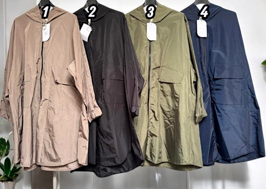 ✨ Vorbestellung – Regenmantel mit Kapuze 🧥💦 – Gr. 46-52 – 4 Farben 🌈✨