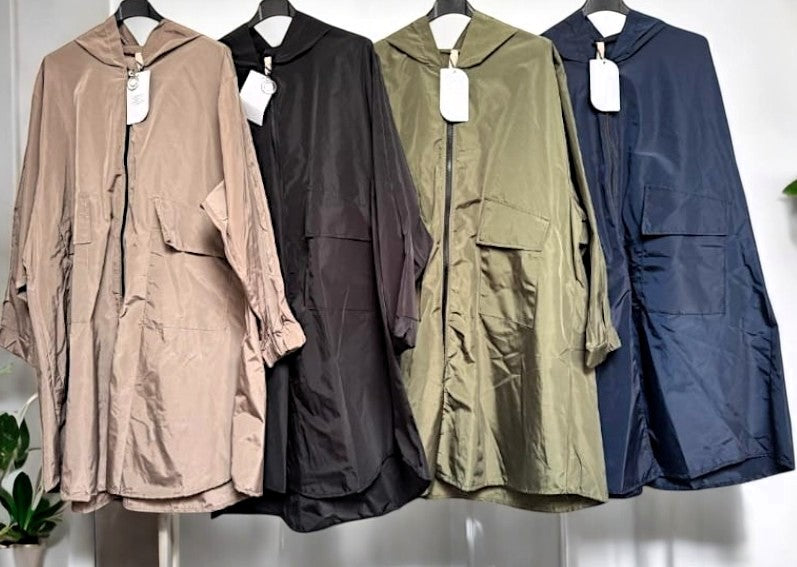 ✨ Vorbestellung – Regenmantel mit Kapuze 🧥💦 – Gr. 46-52 – 4 Farben 🌈✨