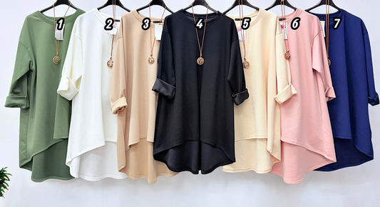 ✨ Vorbestellung: Longline-Sweatshirt • Gr. 42–48 • 7 Farben 🌈