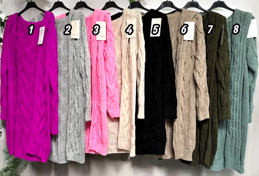 🧶 Cardigan mit Kapuze – bis Größe 46 | 8 Farben 🧶